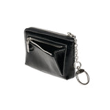 Daisy Keyring Coin Zipper Card Wallet Pouch Black
