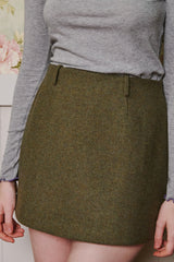 Mini Wool Skirt [Khaki]