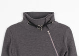 HIGH NECK ZIPPER TEE