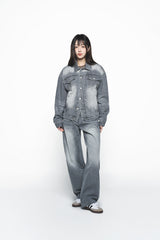 25SS DENIM SET UP TRACKER JACKET GRAY