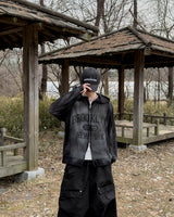 Rukle Mesh Dirty Hooded Zip-Up