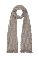 Moss wrinkle muffler - warm gray