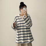 Cog color Dangara collar long sleeve tee 