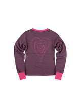 LOVE U LONG SLEEVE T (GREY & PINK)