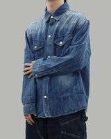 Vintage Western Shirt (Blue)