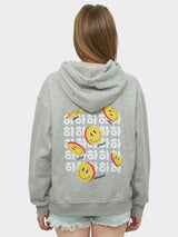 Korean Smile Hoodie Gray