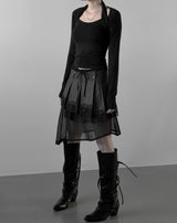 Labelly Pleated Wrap Skirt