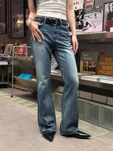 ブルーウォッシングブーツカットパンツ