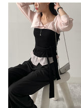 Buttery Off-Shoulder Layered Blouse
