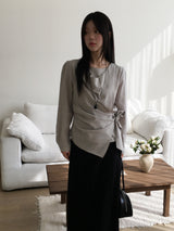 Matt drape blouse