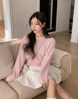 Fruit Boucle Crop Wool Round Knit (8color)