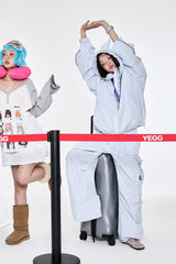 チェックカーゴパンツ Skyblue
