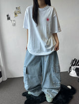 Eve Parachute Cargo Balloon Denim Pants 3color