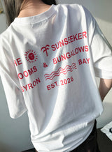 Sunroom Back Letter Tattoo Graphic Oversized Tee 4color