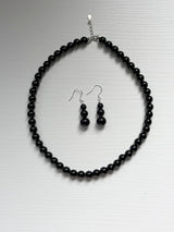 [925silver] Drop onyx earring