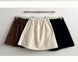 Bubble corduroy pintuck midi mini skirt
