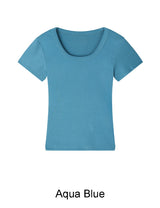 Heren Slim U-Neck Short Sleeve T-shirt