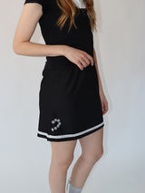 ハーフハートデニムスカート (black)