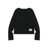 CANA アンバランス ボタン ロングスリーブ Tシャツ(3COLOR)