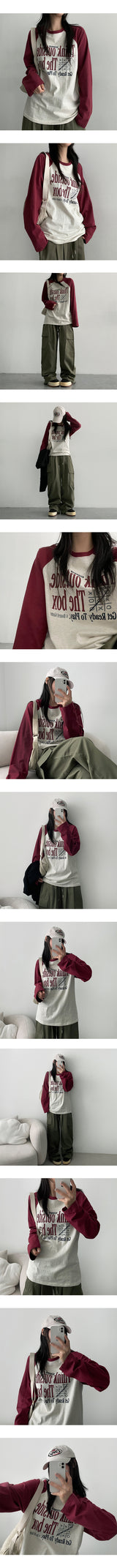 テンスラグランロングスリーブTシャツ (2 colors)