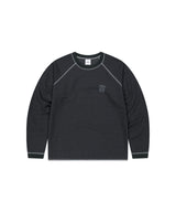 SLASH LOGO WAFFLE LONG SLEEVE_CHARCOAL