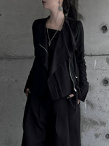 suede drape rider jacket (2color)