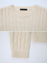 Winter Round Crop Twist Knit (6color)