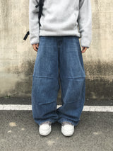 バーネット ダブルピンタックバルーンデニムパンツ 2C