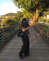 ソリッドバンドワイドパンツ