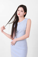 Simple Sleeveless Mini Onepiece Blue