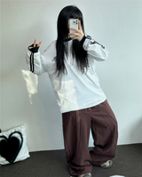 HIP TWO LINE NUMBERING LONG SLEEVE T-SHIRT💙🤍🖤3COLOR
