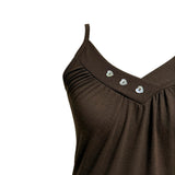 (3color) Heart Shell Shirring Y-Back Camisole