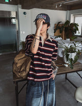Kiyoshi Stripe Rugby Short Sleeve T-Shirt