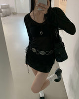 ローミニスカートパンツ
