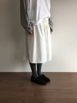 Blanc frill hem midi skirt (2color)