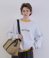WTSM ロゴ スウェットシャツ、メランジ