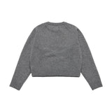 25FW WOMAN BASIC LOGO KNIT GRAY