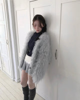 ポッキー&ネイビーハーフバックアイレットクロップトップ