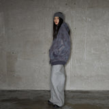 original bird rivet washed plus velvet sweater cardigan jacket