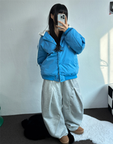 KIDDY RING POINT FRONT PLEAT BALLOON PANTS💙🩶🖤 - 3 COLORS
