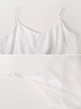 [SHOPPERMADE] シルキーシフォンレイヤードスリーブレスミニドレス