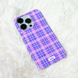 【MADE】Check glossy hard Phone case