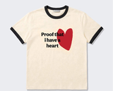 Essential Standard Short Sleeve Ringer T-shirt Red Heart Cream