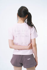 ドントビーブルーグリッターTシャツ (PALE PINK)
