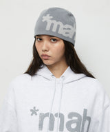 MAH LOGO KNIT BEANIE_GREY