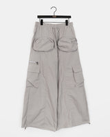 Checel Zipper Pocket Nylon Wide Two-Way Pants