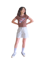 (W)スケートボードリンガーTシャツ