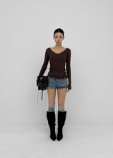 [MADE] Rulind Two-Way V-neck Long Sleeve T-shirt