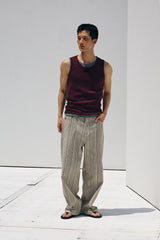 Reverse labeling sleeveless(Burgundy)