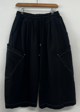 HIP PATCH RIVET PIGMENT DENIM BERMUDA 🫐🍪🖤3COLOR